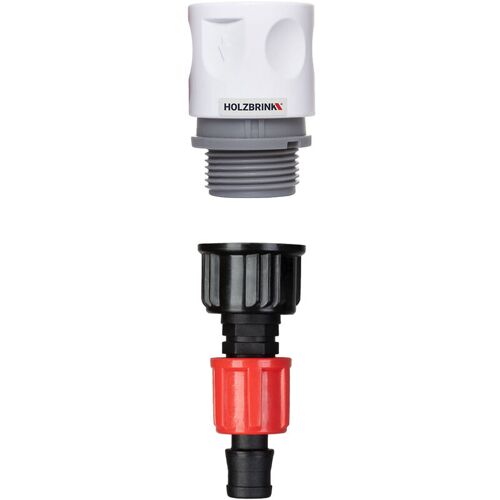 Kit De Raccordement De Tuyau 16mm Pour Robinets : 1x Raccord Rapide 20mm, 1x Connecteur Tt 20mm E 16mm - Holzbrink