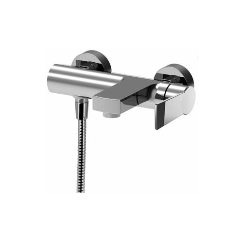 Paffoni - Mitigeur Externe De Baignoire séns Douchette Acier Looking Tango Series Ta022st Laiton - Steel Looking