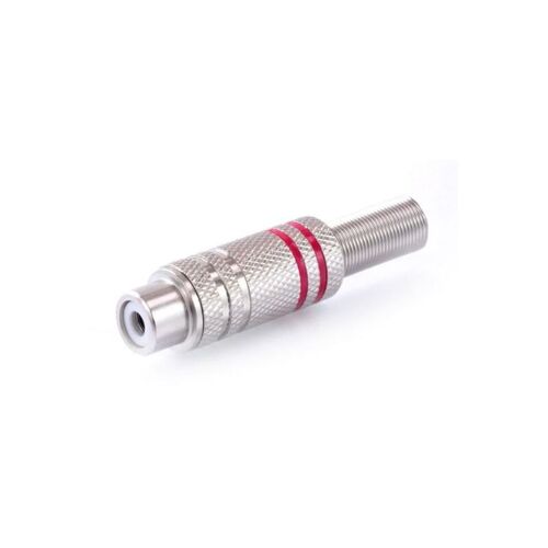 Connecteur Rca Femelle Nickelé Signal Rouge 10.591nr