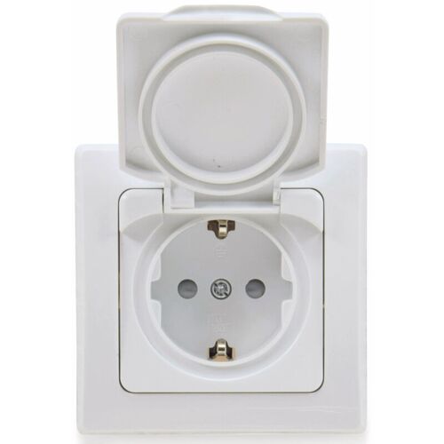 Prise électrique Delphi Avec Contact De Protection 16a/250v, Blanc, Ip44
