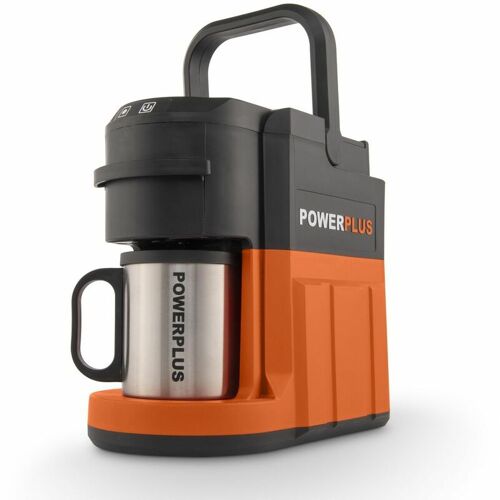 Powerplus Dual Power Machine À Café Portable Powdp60810 - Cafetière De 40 V Pour Dosettes Ou Café Moulu - Sans Batterie Ni Chargeur