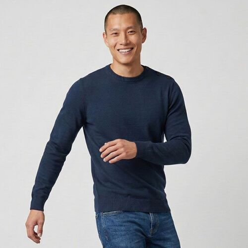 Pull Fin Col Rond Coton Avec Boutons Homme Bill Tornade