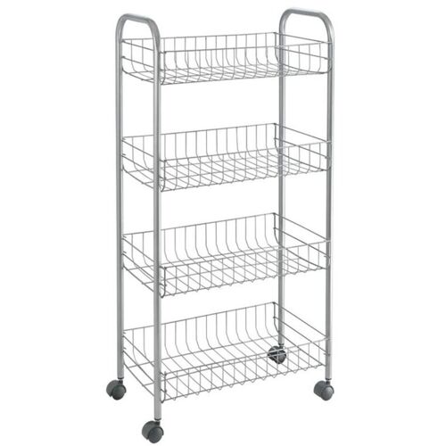 Metaltex - Desserte De Cuisine/Sélle De Bain Ascona 41x23x84 Cm Roulettes