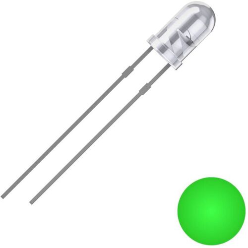 2111o176 Led Vert Rond 3 Mm 8000 Mcd 25 ° 20 Ma 3 V S620942 - Quadrios