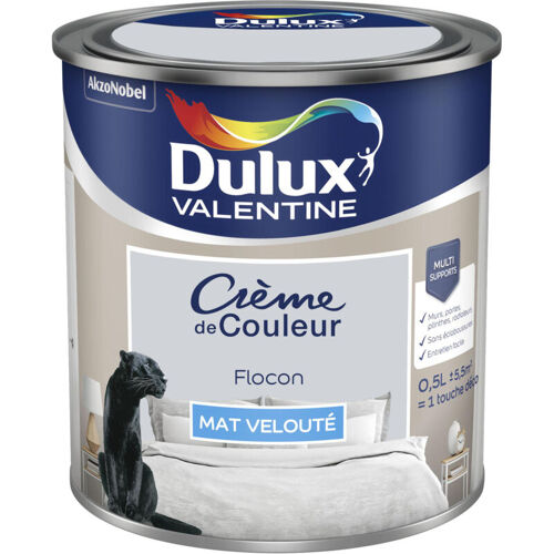 Peinture Crème de Couleur Dulux Valentine mat flocon 0 5L