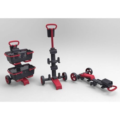 Chariot Kaba Gris/cerise