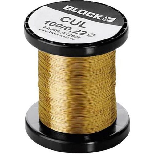 Fil De Cuivre émaillé Block Cul 100/1,12 Extérieur (séns Vernis Isolant): 1.12 Mm 11 M 0.10 Kg