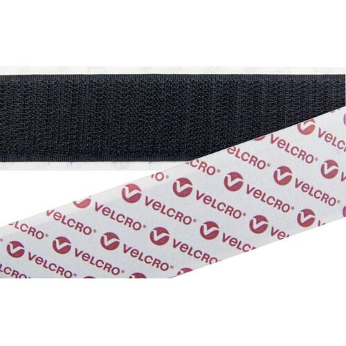 Velcro E08802533013025 Bande Auto-agrippante à Coller Partie Crochets (l X L) 25000 Mm X 25 Mm Noir 25 M S82275
