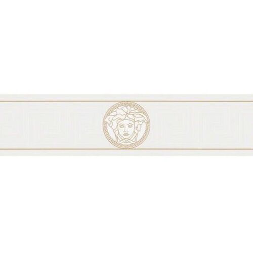 A.s.creations - Frise Papier Peint Motif Grec Avec Médusé Frise Tapisserie Chic Blanc Crème & Or Frise Murale élégante Pour Couloir & Chambre Adulte