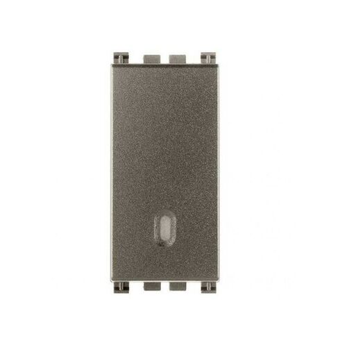Interrupteur Arke En Métal 1p 16ax 1 Module En Plastique Couleur Aluminium 19001.m