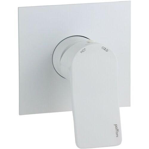 Paffoni - Mitigeur De Douche à Encastrer 1 Sortie Avec Plaque Inox Blanc Mat Tilt Ti010bo/m Blanc Mat - 1 Sortie