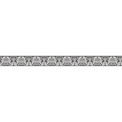 A.s.creations - Frise Papier Peint Style Baroque Friste Tapisserie à Motif Noir Et Blanc Frise Murale élégante IdeAle Pour Chambre Et sélon - Blanc, Noir