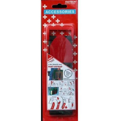 Fastech bande velcro fermeture en boucle arrière (63 cm), Gaine + protection pour câbles, Noir, Rouge
