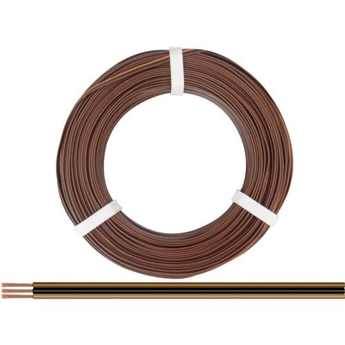 Donau Elektronik 318-818-25 Fil De Câblage 3 X 0.14 Mm² Marron Clair, Noir, Marron Foncé 25 M W242261