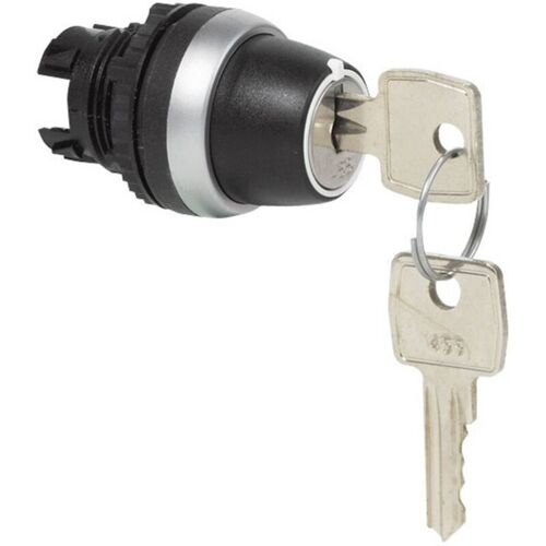 Baco 223963 L21nk00 Commutateur à Clé Collerette Plastique, Chromé Noir, Chrome 2 X 45 ° 1 Pc(s)