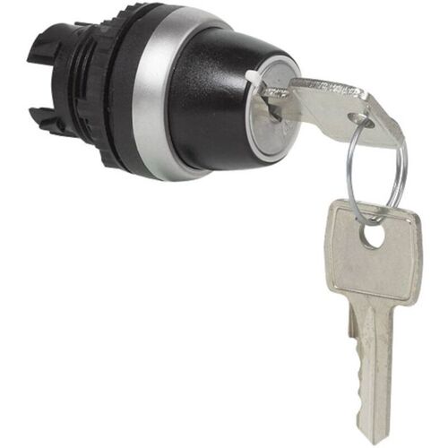 223950 L21la00 Commutateur à Clé Collerette Plastique, Chromé Noir, Chrome 1 X 45 ° 1 Pc(s) D76116 - Baco