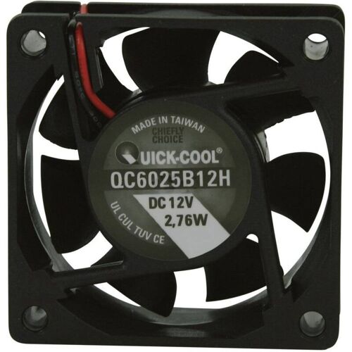 Qc6025b12h Ventilateur Axial 12 V/dc 34.86 MÂ³/h (l X L X H) 60 X 60 X 25 Mm - Quickcool