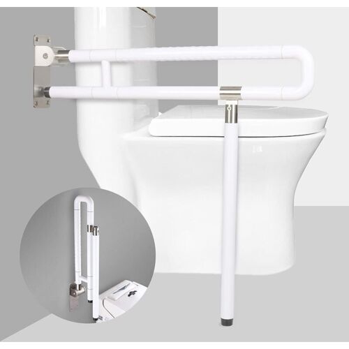 Blanc Poignée De Support Pliable Barre D'Appui Pour Toilette De sélle De Bain