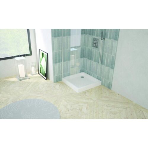 Receveur de douche 70x70x10cm blanc brillant Cera Ondée