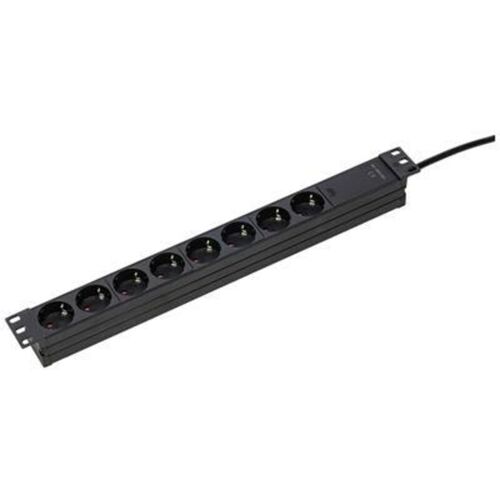 8-fach Steckdosenleiste Rack 3m 230v Für 19"" Netzwerkschrank Ip20