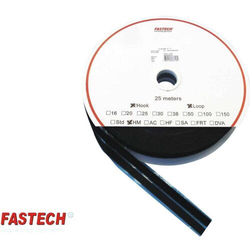 T0401099990325 Bande Auto-agrippante Hotmelt à Coller Partie Velours Et Partie Agrippante (l X L) 25000 Mm X 10 Mm Noir 1 Paire(s) Q60690 - Fastech