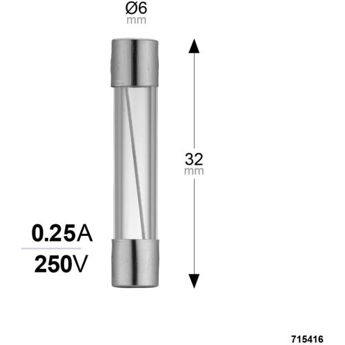 Debflex - Fusible Verre Fusion Rapide 6x32 0,25a 250v séchet De 2 - 715416
