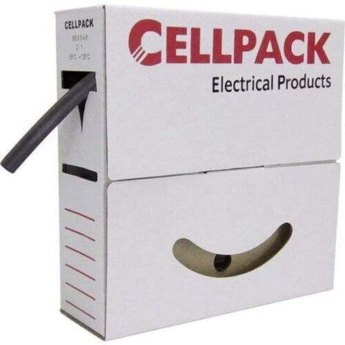 Cellpack - 144450 Gaine Thermorétractable séns Colle Marron 12.70 Mm 6.40 Mm Taux De Retreint:2:1 8 M