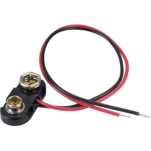 Tru Components 18-0094 Connecteur Clip Pression 1x 6lr61 (9 V) Raccordement Par Empreinte Pile 9v (l X L X H) 24.5 X 11.8 X 7.3 Mm R294761