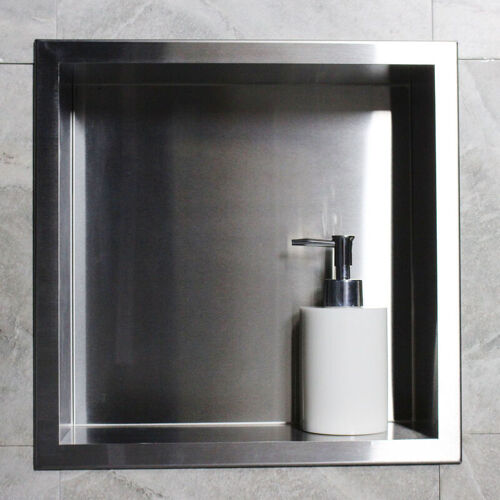 Niche Murale De Douche, étagère Encastrable Douche Acier Inox - 30x30x10cm - Bs303010 Acier Inoxydable Brossé - Bernstein