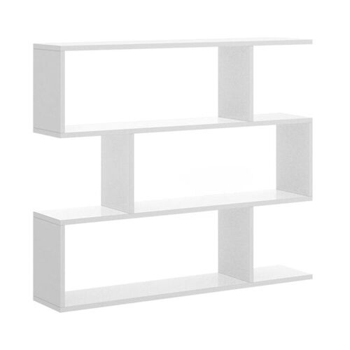 Pegane - Tagère Polyvalente Séparateur Coloris Blanc Brillant - Longueur 110 X Profondeur 25 X Hauteur 96 Cm