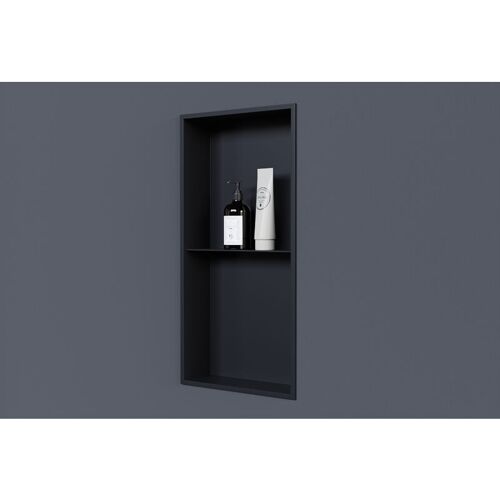 Niche Murale De Douche Avec Rebords, étagère Encastrable Douche Acier Inox - 30x60x10cm - Nt306010x Noir - Bernstein