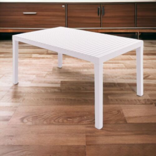 Sélone Srl - Tableau Extérieur Rectangulaire 150x90 Cm Avec Structure De Résine Et Plan À Effet À Lattes De Palais