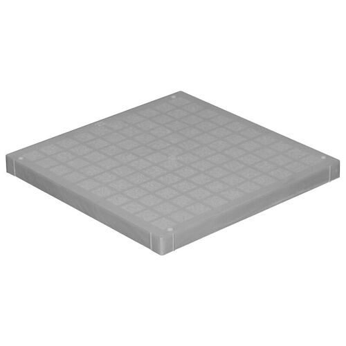First Plast - Couvercle 285 X 285 Mm Pour Tuyau Descente Eau Pluviale - Gris