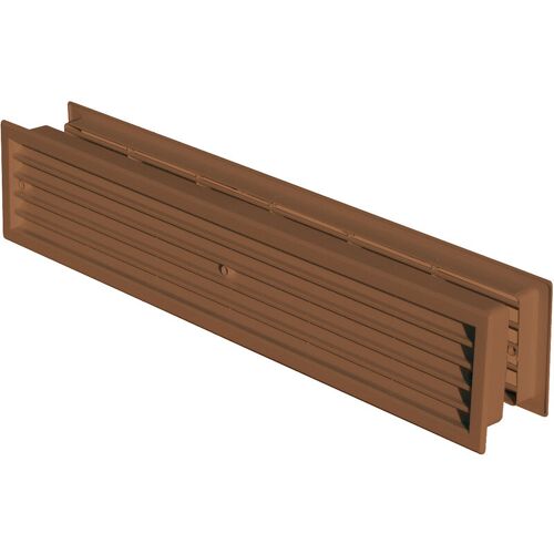 First Plast - Grille 452 X 90 Mm Pour Portes Et Cloisons Avec épaisseur Réglable De 28 à 40 Mm - Marron