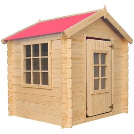 Maisonnette En Bois Pour Enfants (Séns Plancher) - Cabane De Jardin Pour L'extérieur 111x114xh121cm/0.9 M2 - Toit Rouge Timbela M570r-1