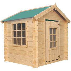 Maisonnette En Bois Pour Enfants (Séns Plancher) - Cabane De Jardin Pour L'extérieur 111x114xh121cm/0.9 M2 -Toit Vert Timbela M570z-1