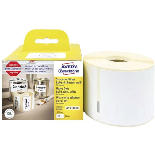 Avery-zweckform Etiquette (rouleau) 102 X 59 Mm Film Blanc 1 Pc(s) A1933088 Etiquette Universelles