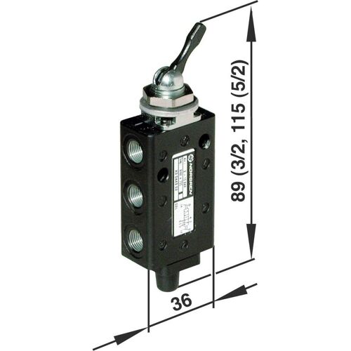 Norgren - Imi Vanne Pneumatique à Commande Mécanique X3044302 Matériau Du Boîtier Aluminium 1 Pc(s) S69173