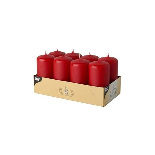 Bougies, Paraffine, Rouge, 20,2 X 10.3 X 10 Cm Gmbh 17987 - Papstar