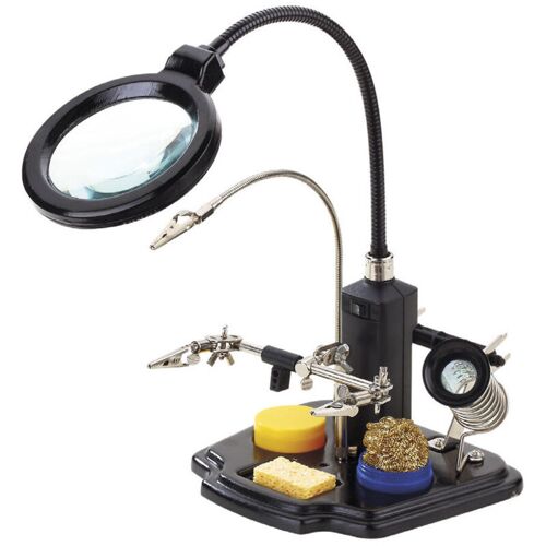 Nimo - Support De Fer à Souder Avec Loupe Et Pince Crocodile Hrv7571 .