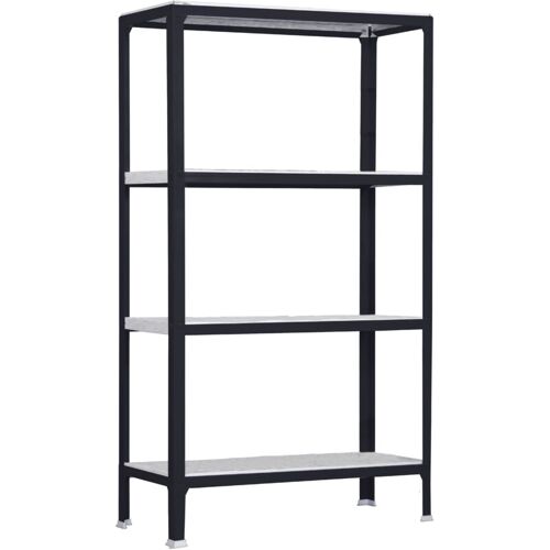 Tagère De Bureau/bibliothèque, 1600x800x300 Mm, 4 Niveaux, 150 Kg Par Niveau, Métal Style Industriel, Anthracite ¿ Simon Home - Simonrack