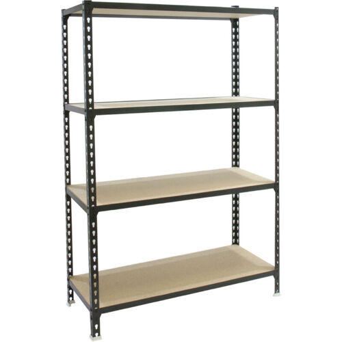 Tagère Rangement, 1500x1200x300 Mm, 4 Niveaux En Boix, 200 Kg Capacité De Charge Et Point De Flexion, étagère Garage, Anthracite/bois - Maderclick - Simonrack