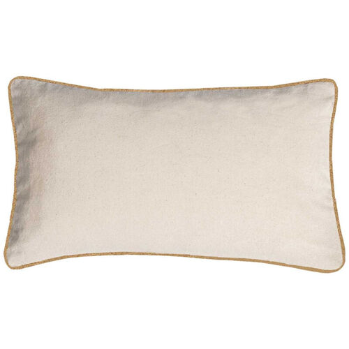 Coussin Rectangle Garni 50 X 30 Cm Coton écru Et Jute