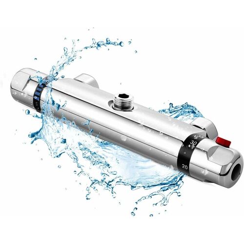 Osqi - Mitigeur Thermostatique De Douche, Robinet Thermostatique Baignoire En Tout Le Cuivre, Protection De Sécurité Avec 38â¿¿ Anti-brûlure Bouton, Mitigeur Baignoire Réglage Précis De Tempétature Et Volume D