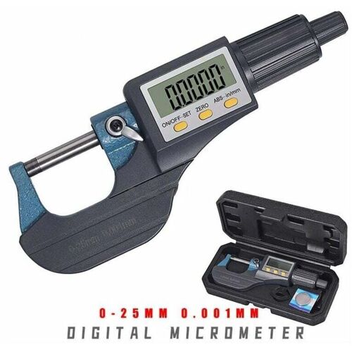 0-25mm Micromètre électronique Micromètre épaisseur De Paroi Micromètre Micromètre Numérique,haute Précision Et Faible Erreur, Outil De Mesure D'épaisseur De 0,001 Mm