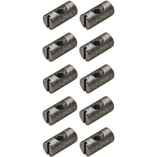 Cyclingcolors - 10x Ferrure D'Assemblage Filetage M6 X Longueur 20mm X 10mm Acier écrou Connecteur Meuble Bois Lit Bébé Berceau Table Chaise Armoire étagère Goujon Excentrique