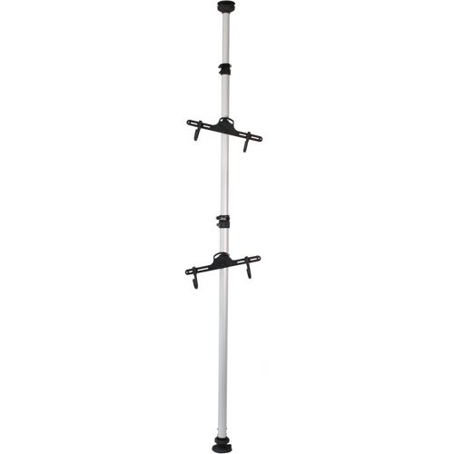 Wiltec - Porte Vélo Télescopique Pour 2 Vélos De 20 Kg, 118 X 118 X 1600 Mm, En Aluminium, Peu Encombrant, Réglable 160-340 Cm, Bras Orientables 360°, Rack Support Velo