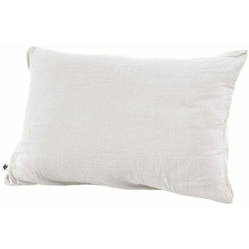 L'Effet Papillon - Taie D'Oreiller Gaze De Coton 50x70 Gaia Coloris Blanc Chantilly