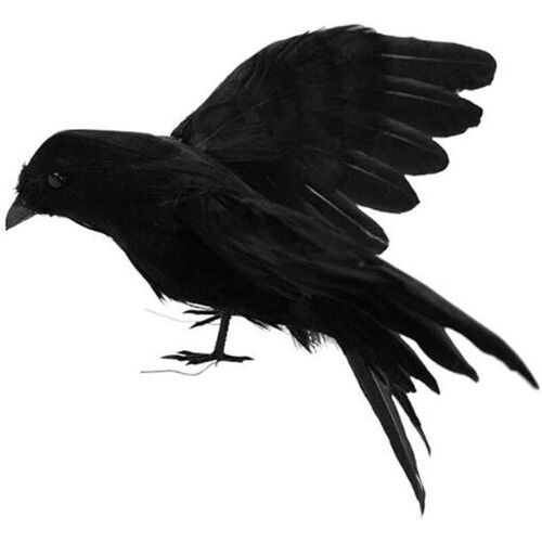 Halloween Corbeau Noir, Réaliste à La Main Réfléchie à La Main Prop Halloween Oiseaux Corbeau Prop Décor En Plein Air Intérieur Partie Décoration