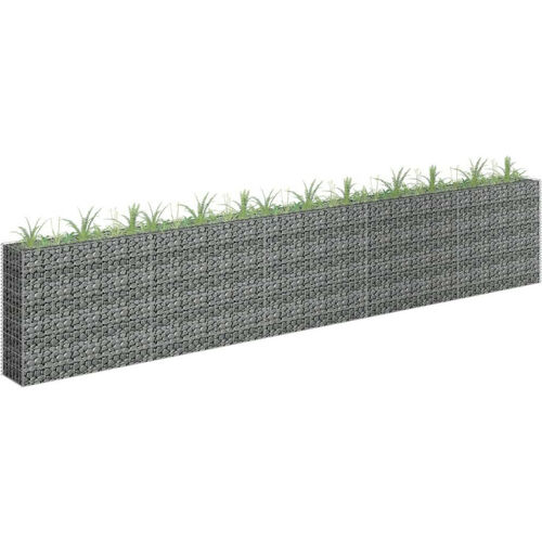 Lit Surélevé À Gabion Acier Galvanisé 450x30x90 Cm